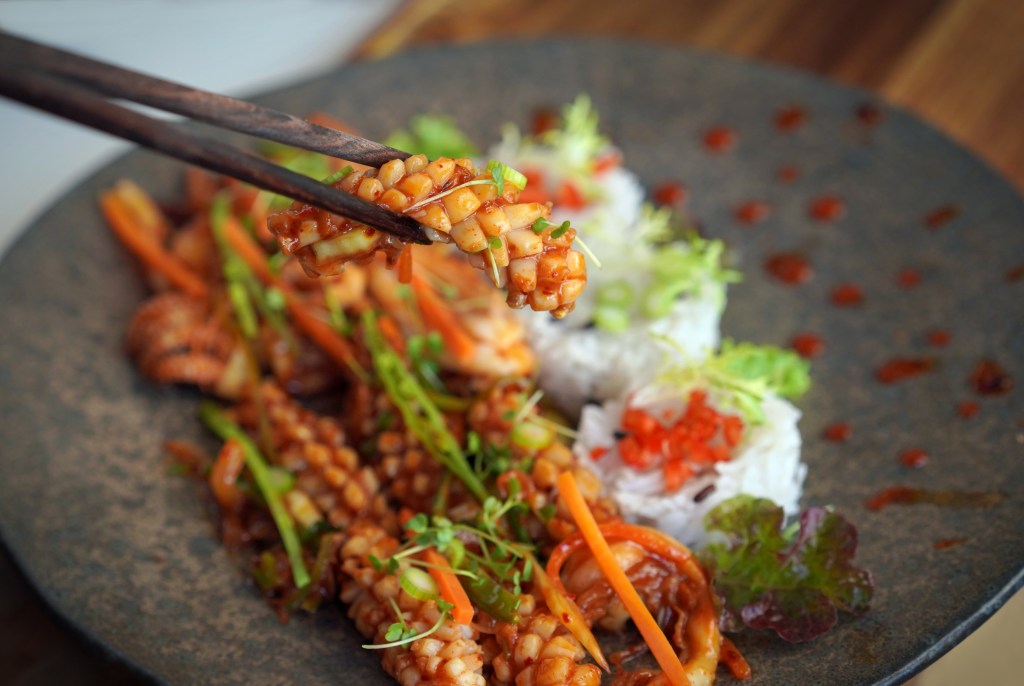 Korean Spicy Stir-Fried Squid